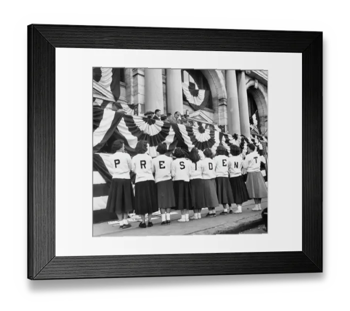 Framed Print : Adlai Stevenson During Campaign Address