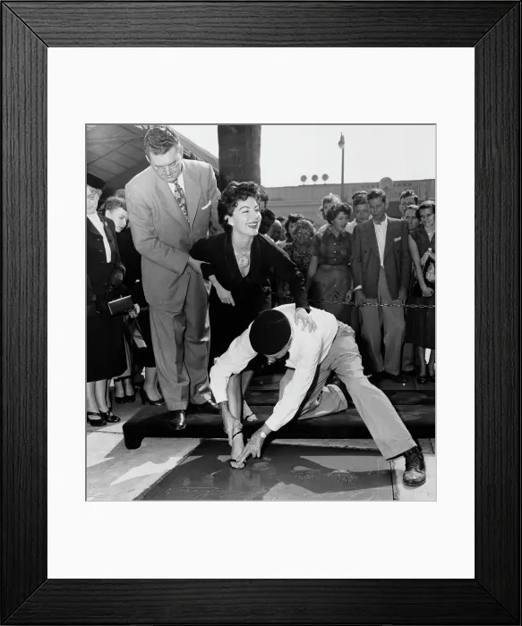 Framed Print : Ava Gardner Foot Printed in Concrete Framed Print : Ava Gardner Foot Printed in Concrete
