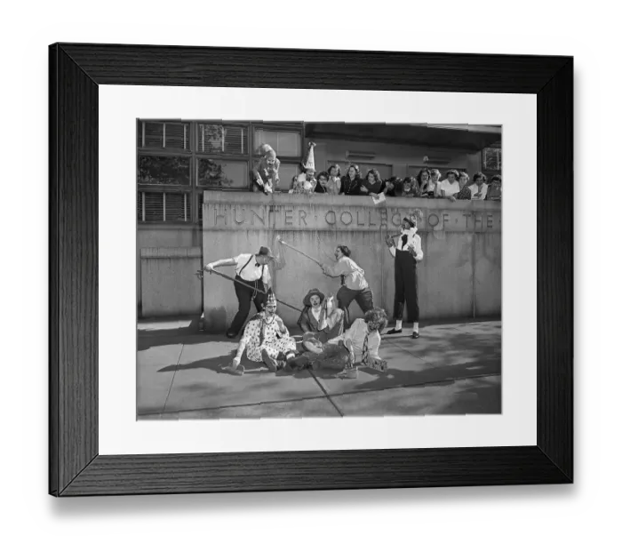 Framed Print : Public Hazing Scene by College Students Framed Print : Public Hazing Scene by College Students
