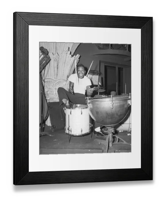 Framed Print : Ray Robinson at Drum Set Framed Print : Ray Robinson at Drum Set