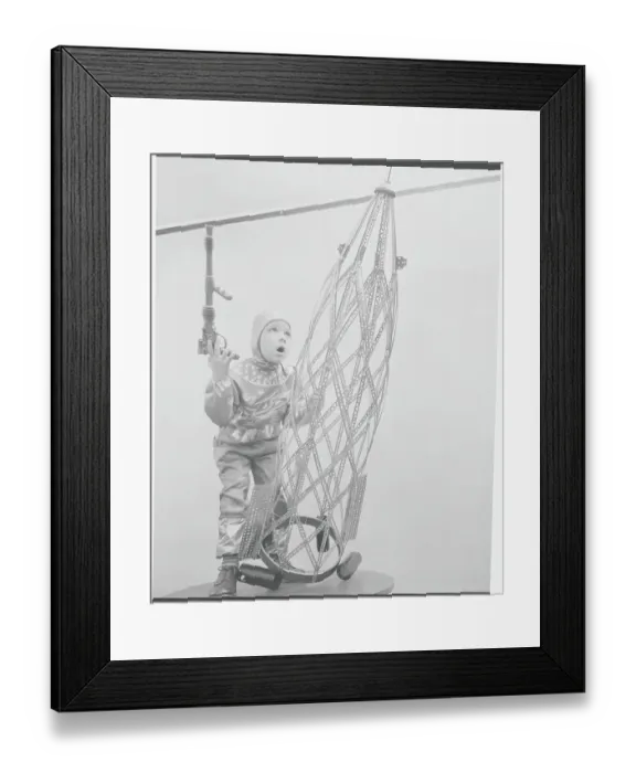 Framed Print : Michael Ryan Wearing Space Costume