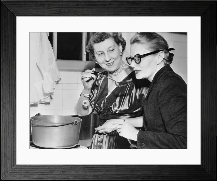 Framed Print : Mrs. Eisenhower Offering Soup to Guest Framed Print : Mrs. Eisenhower Offering Soup to Guest