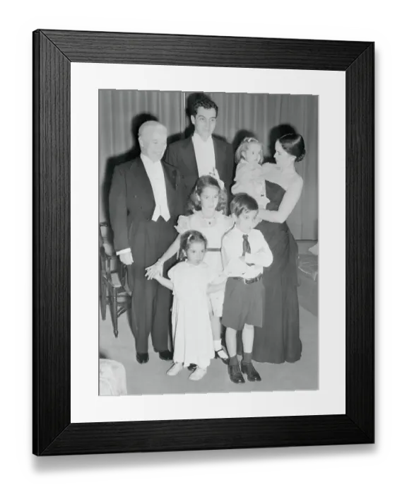 Framed Print : Charlie Chaplin and Family Framed Print : Charlie Chaplin and Family