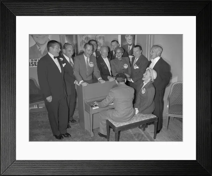 Framed Print : Dwight D. Eisenhower and Friends at Piano Framed Print : Dwight D. Eisenhower and Friends at Piano