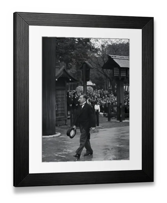 Framed Print : Emperor Hirohito at War Shrine