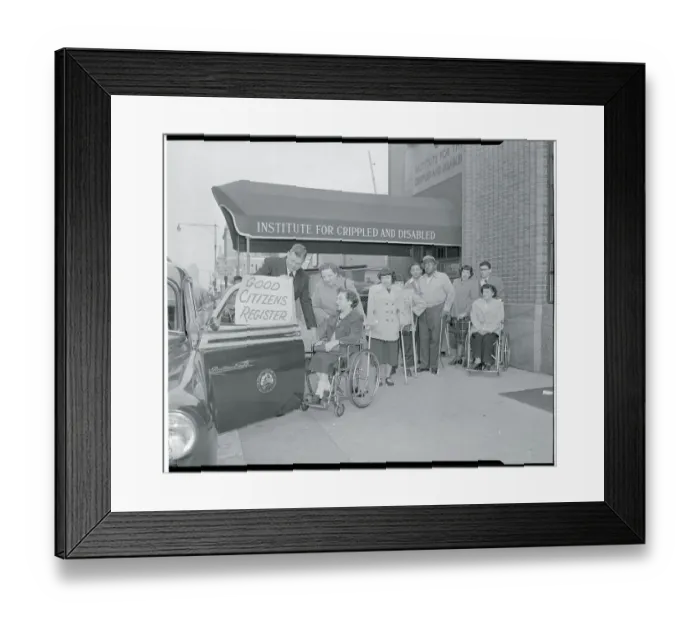 Framed Print : Disabled Patient Helped Into Car Framed Print : Disabled Patient Helped Into Car