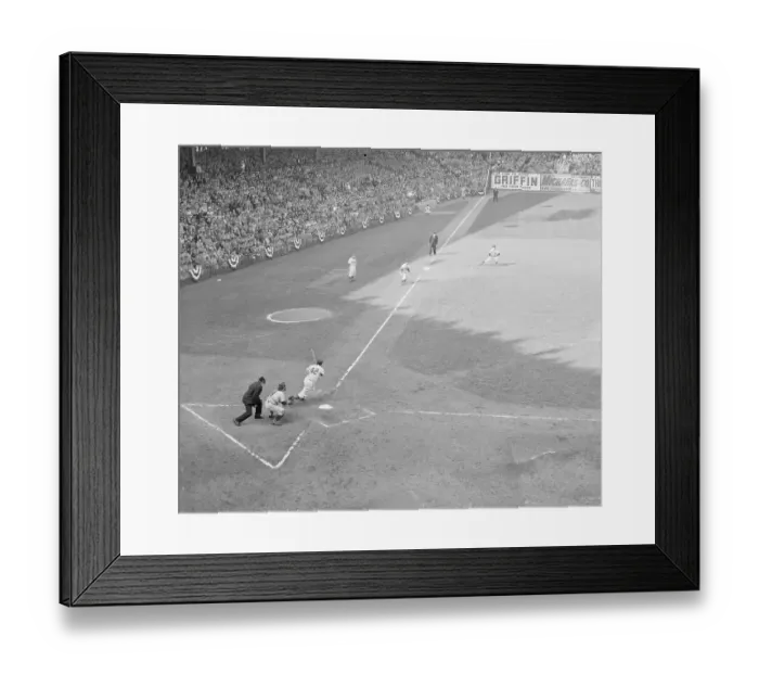 Framed Print : Jackie Robinson Lining Out Framed Print : Jackie Robinson Lining Out