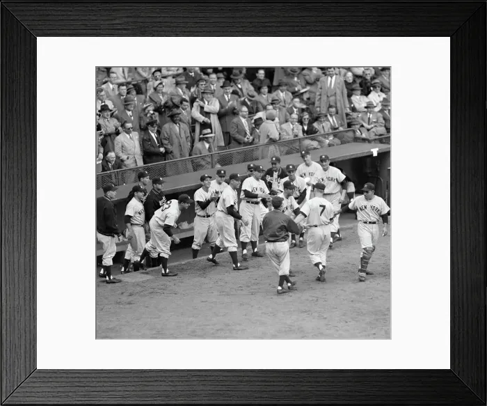 Framed Print : Yankees Congratulating Mickey Mantle Framed Print : Yankees Congratulating Mickey Mantle