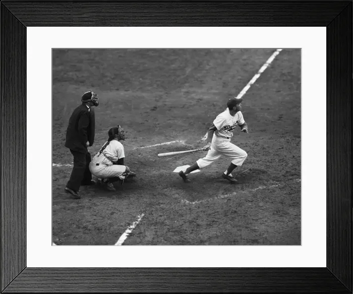 Framed Print : Batter, Ump & Ref Watch Ball Rise In Air Framed Print : Batter, Ump & Ref Watch Ball Rise In Air