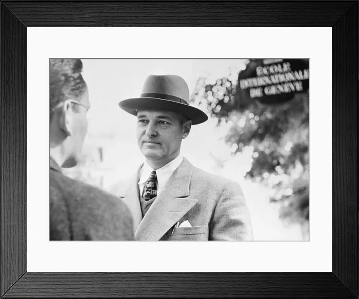 Framed Print : George Kennan Talking to Reporters Framed Print : George Kennan Talking to Reporters