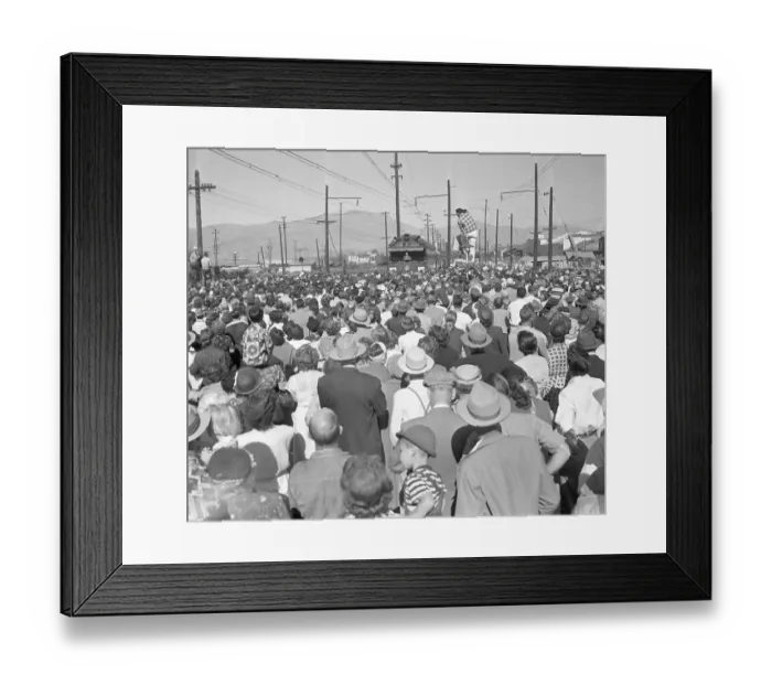 Framed Print : President Harry S. Truman Addressing Crowd Framed Print : President Harry S. Truman Addressing Crowd