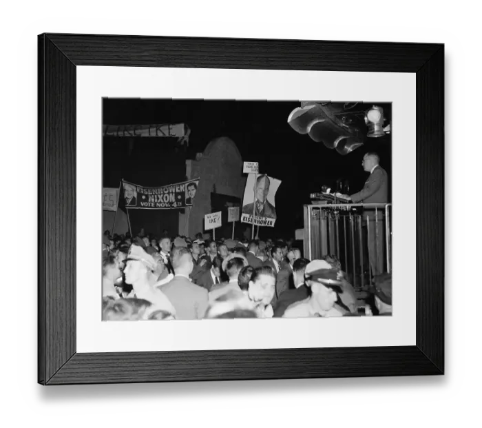 Framed Print : President Harry S. Truman Addressing Crowd Framed Print : President Harry S. Truman Addressing Crowd