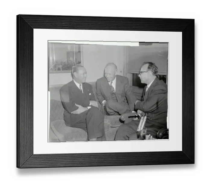 Framed Print : Dwight Eisenhower Smiling in Conversation Framed Print : Dwight Eisenhower Smiling in Conversation