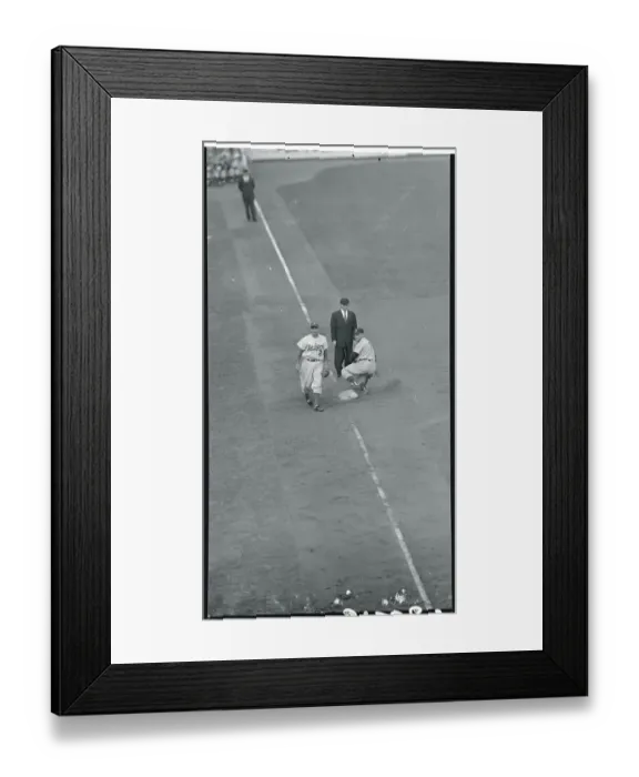 Framed Print : Mickey Mantle Stealing Third Base Framed Print : Mickey Mantle Stealing Third Base
