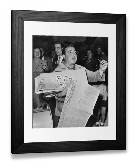 Framed Print : Communist Peddler in Action Framed Print : Communist Peddler in Action