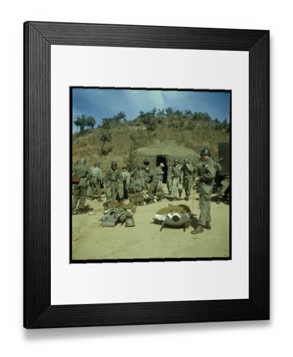 Framed Print : Medical Station and Soldier on Stretcher Framed Print : Medical Station and Soldier on Stretcher