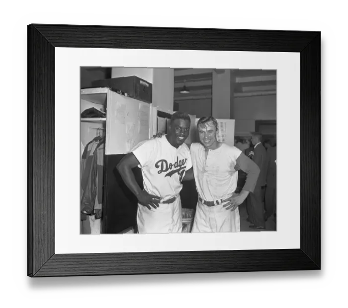 Framed Print : Jackie Robinson and PeeWee Reese Framed Print : Jackie Robinson and PeeWee Reese