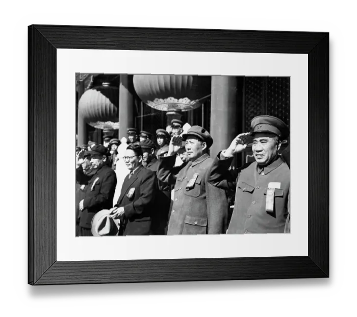 Framed Print : Red China Rulers Review Demonstration Framed Print : Red China Rulers Review Demonstration