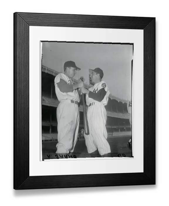 Framed Print : Phil Rizzuto and Peewee Reese Holding Bat Framed Print : Phil Rizzuto and Peewee Reese Holding Bat
