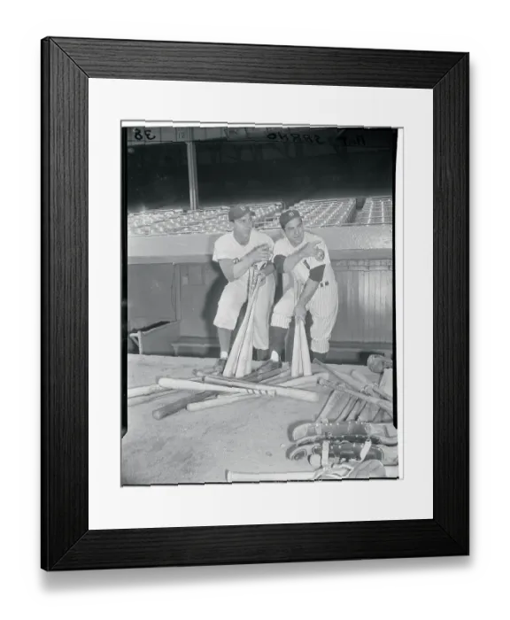 Framed Print : Gil Hodges and Yogi Berra Posing with Bats Framed Print : Gil Hodges and Yogi Berra Posing with Bats