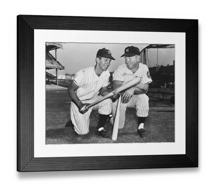 Framed Print : Billy Martin, Mickey Mantle W / Bats;Stadi Framed Print : Billy Martin, Mickey Mantle W / Bats;Stadi