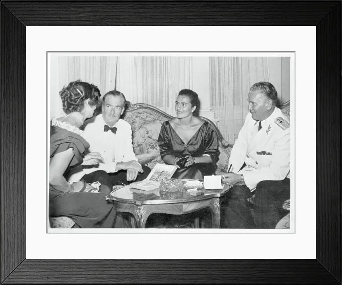 Framed Print : Yugoslavian Leader Tito with UK Foreign Minister Eden