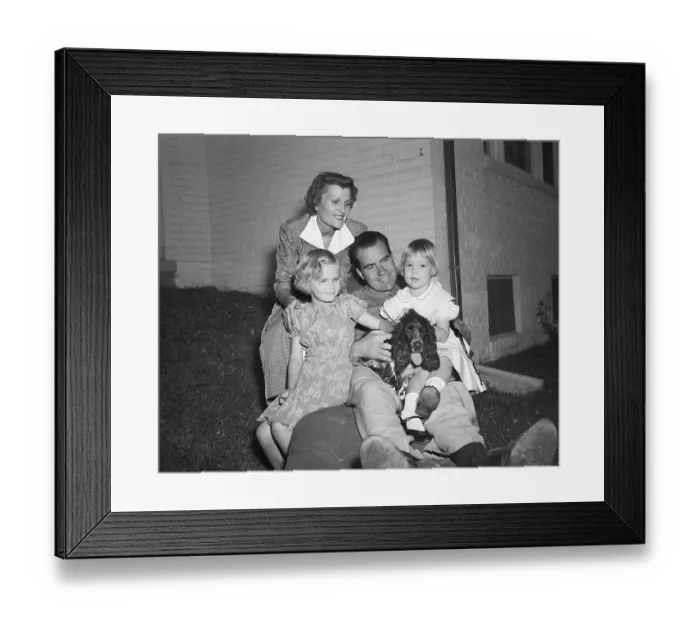 Framed Print : Senator Richard Nixon and Family Relax at Home Framed Print : Senator Richard Nixon and Family Relax at Home