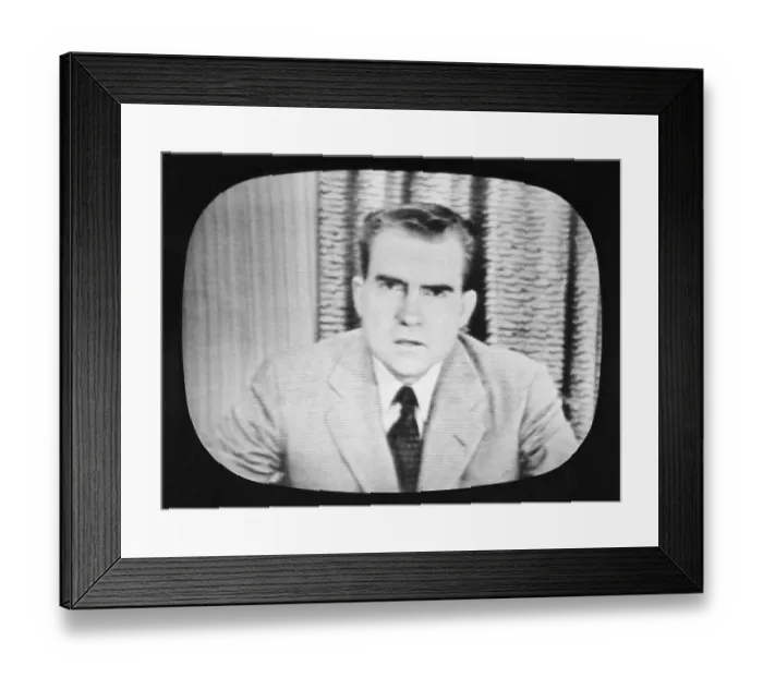 Framed Print : Nixon Delivering Checkers Speech Framed Print : Nixon Delivering Checkers Speech