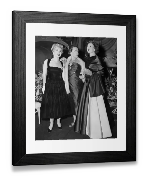 Framed Print : Fashion Designer Mademoiselle Schiaparelli Conversing at Party Framed Print : Fashion Designer Mademoiselle Schiaparelli Conversing at Party