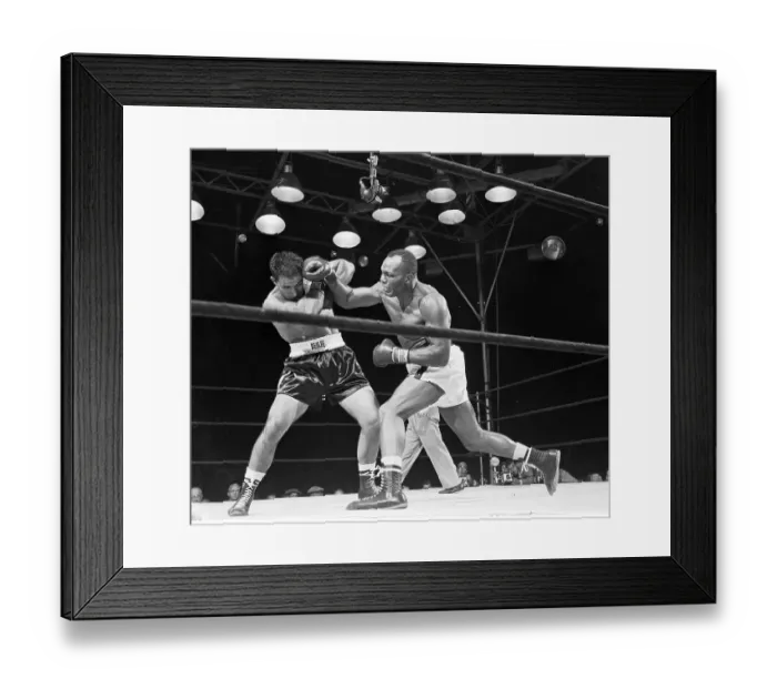 Framed Print : Rocky Marciano and Joe Walcott in Boxing Action Framed Print : Rocky Marciano and Joe Walcott in Boxing Action