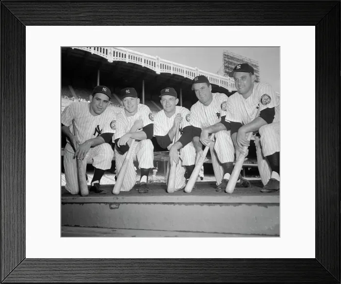 Framed Print : Yankee Baseball Players Framed Print : Yankee Baseball Players