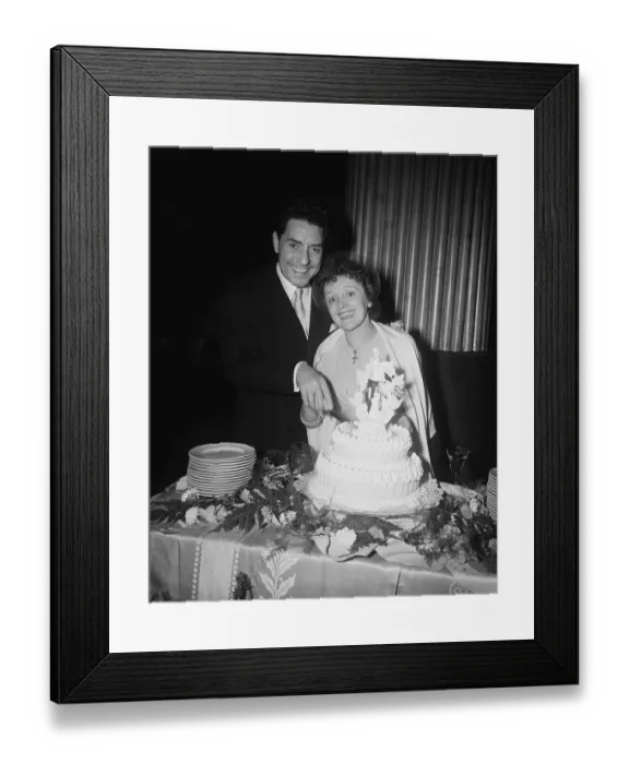 Framed Print : Edith Piaf Cuts Wedding Cake Framed Print : Edith Piaf Cuts Wedding Cake