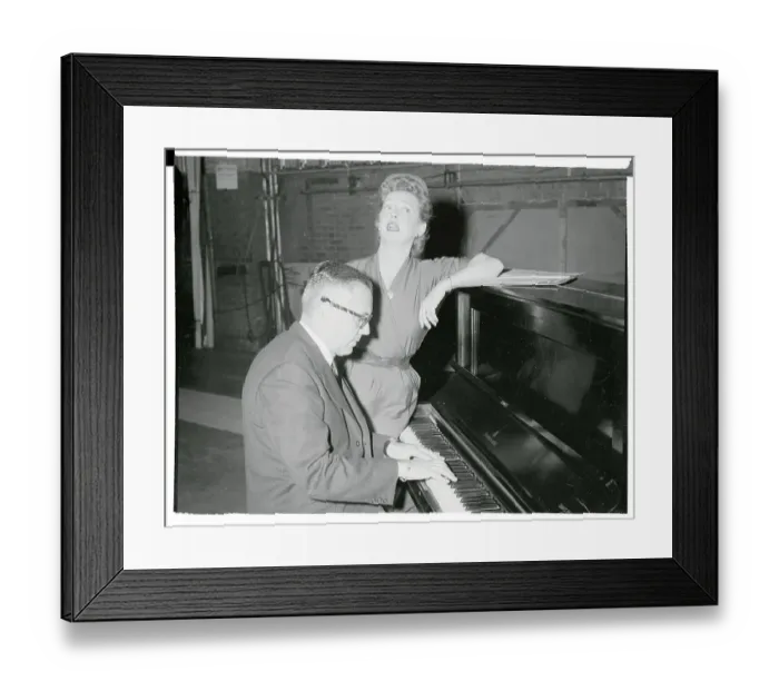 Framed Print : Bette Davis Singing with Vernon Duke Framed Print : Bette Davis Singing with Vernon Duke