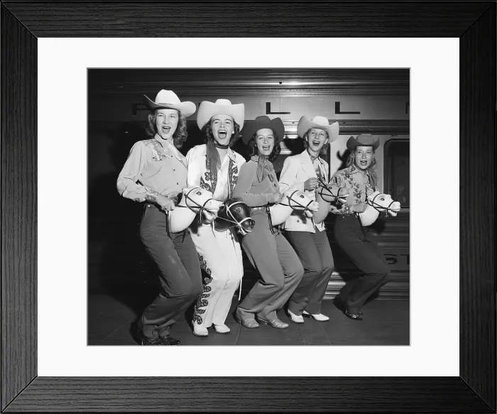 Framed Print : Rodeo Beauties in Grand Central Station