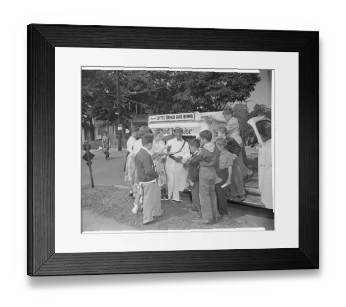 Framed Print : Children Buying Ice Cream Framed Print : Children Buying Ice Cream