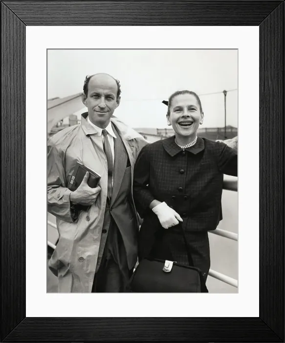 Framed Print : Carson Kanin and wife Ruth Gordon Aboard Ship Framed Print : Carson Kanin and wife Ruth Gordon Aboard Ship