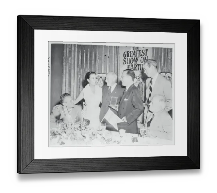 Framed Print : Cecil B. Demille Receiving American Weekly Award Framed Print : Cecil B. Demille Receiving American Weekly Award