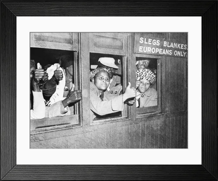 Framed Print : Black South Africans On Train;Thumbs Up Framed Print : Black South Africans On Train;Thumbs Up