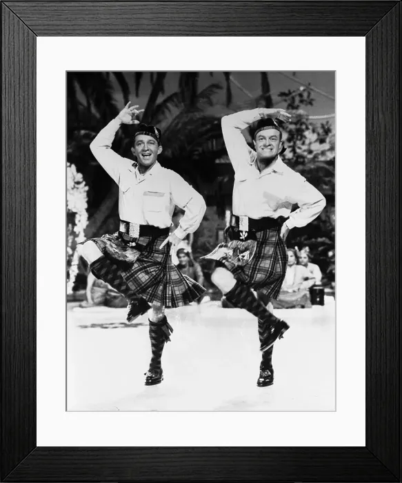 Framed Print : Bing Crosby and Bob Hope Dancing