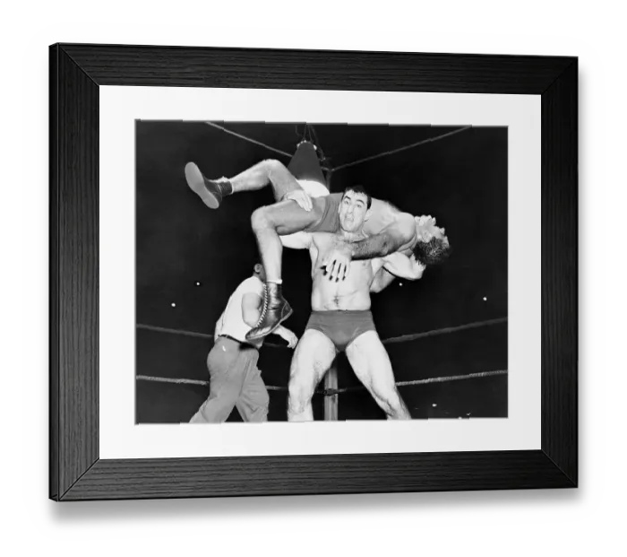 Framed Print : Antonio Rocca and Lou Thesz in Wrestling Match Framed Print : Antonio Rocca and Lou Thesz in Wrestling Match