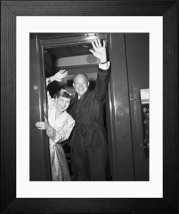 Framed Print : Dwight D. Eisenhower Wearing a Bath Robe Framed Print : Dwight D. Eisenhower Wearing a Bath Robe