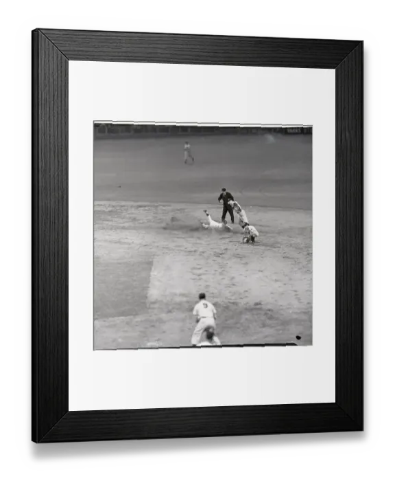 Framed Print : Mickey Mantle Sliding into Second Framed Print : Mickey Mantle Sliding into Second