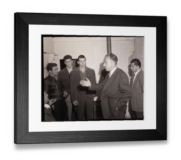 Framed Print : Yugoslav Crew Team Defecting to West Framed Print : Yugoslav Crew Team Defecting to West