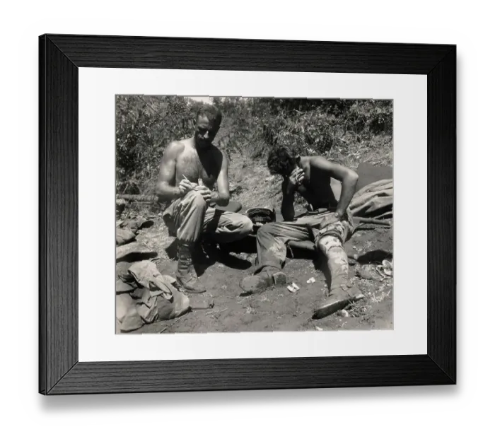Framed Print : US Marines Rest After Battle Framed Print : US Marines Rest After Battle