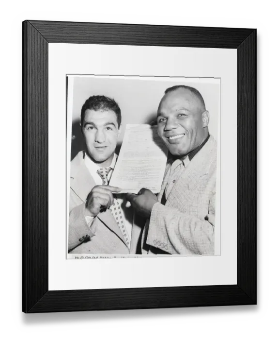 Framed Print : Rocky Marciano And Joe Walcott