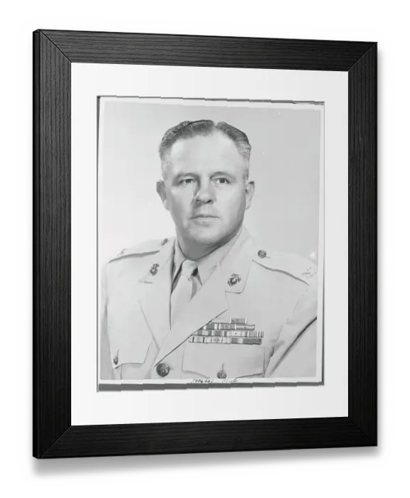 Framed Print : Portrait of Colonel David M. Shoup Framed Print : Portrait of Colonel David M. Shoup