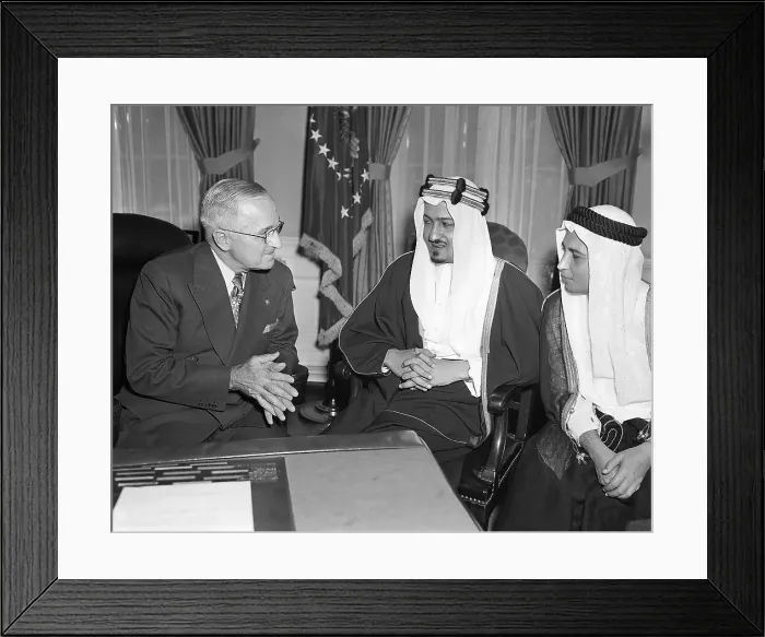 Framed Print : Prince Abdullah Faisal with Harry Truman Framed Print : Prince Abdullah Faisal with Harry Truman