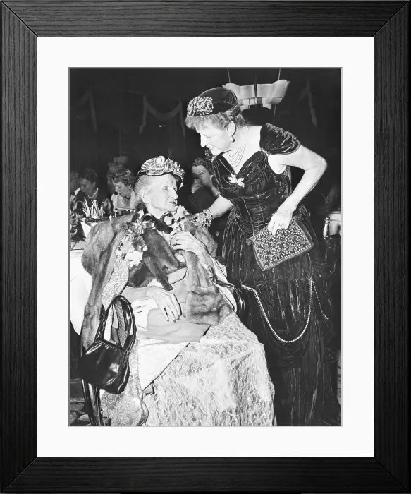Framed Print : Elderly Woman & Daughter @ Formal Party Framed Print : Elderly Woman & Daughter @ Formal Party