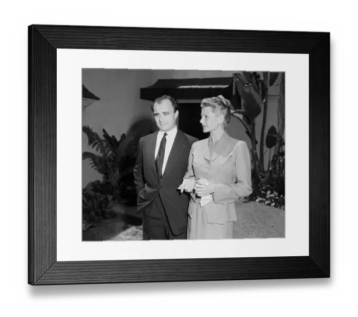 Framed Print : Rita Hayworth, Aly Khan Arm-In-Arm Framed Print : Rita Hayworth, Aly Khan Arm-In-Arm