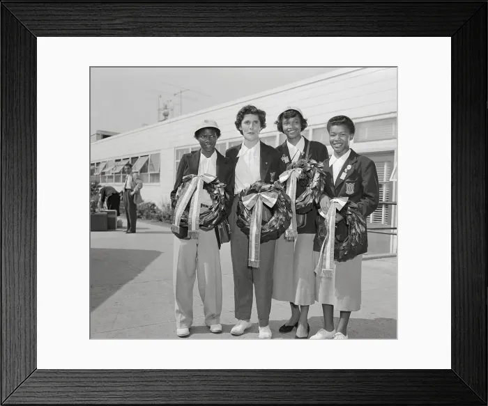 Framed Print : Olympic Women's Team Posing Together Framed Print : Olympic Women's Team Posing Together